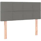 vidaXL Hoofdbord 100x5x78/88 cm stof donkergrijs