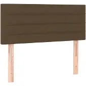 vidaXL Hoofdbord 100x5x78/88 cm stof donkerbruin