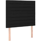vidaXL Hoofdbord zwart 80x5x118/128 cm stof