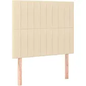 vidaXL Hoofdbord crème 100x5x118/128 cm stof