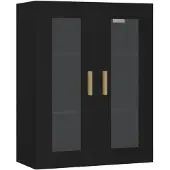 vidaXL Bovenkast 69,5x34x90 cm zwart