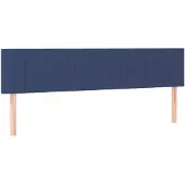 vidaXL Hoofdborden 180x5x78/88 cm stof blauw