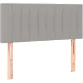 vidaXL Hoofdbord 80x5x78/88 cm stof lichtgrijs
