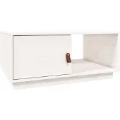 vidaXL Salontafel, wit, 80x50x35,5 cm, massief grenenhout