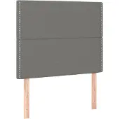 vidaXL Hoofdbord donkergrijs 100x5x118/128 cm Stof