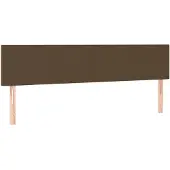 vidaXL Hoofdborden 160x5x78/88 cm stof donkerbruin