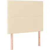 vidaXL Hoofdbord crème 100x5x118/128 cm stof