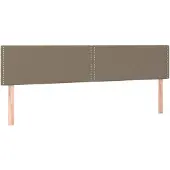 vidaXL Hoofdborden 180x5x78/88 cm stof taupe