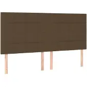vidaXL Hoofdbord donkerbruin 200x5x118/128 cm stof