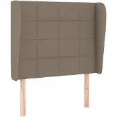 vidaXL Hoofdbord met randen 83x23x118/128 cm stof taupe