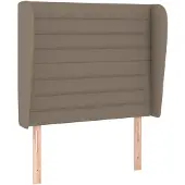 vidaXL Hoofdbord met randen 83x23x118/128 cm stof taupe