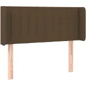 vidaXL Hoofdbord met randen 83x16x78/88 cm stof donkerbruin