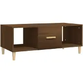 vidaXL Salontafel 102x50x40 cm bewerkt hout bruin eikenkleur