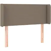 vidaXL Hoofdbord met randen 83x16x78/88 cm stof taupe