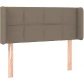 vidaXL Hoofdbord met randen 83x16x78/88 cm stof taupe