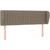 vidaXL Hoofdbord met randen 147x23x78/88 cm stof taupe