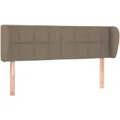 vidaXL Hoofdbord met randen 147x23x78/88 cm stof taupe
