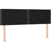 vidaXL Hoofdborden 144x5x78/88 cm stof zwart