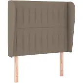 vidaXL Hoofdbord met randen 103x23x118/128 cm stof taupe