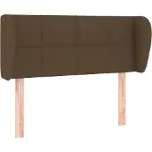 vidaXL Hoofdbord met randen 103x23x78/88 cm stof donkerbruin