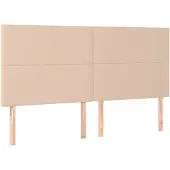 vidaXL Hoofdbord cappuccino 160x5x118/128 cm Kunstleer