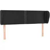 vidaXL Hoofdbord met randen 147x23x78/88 cm kunstleer zwart