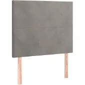 vidaXL Hoofdbord lichtgrijs 90x5x118/128 cm fluweel