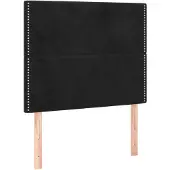 vidaXL Hoofdbord zwart 80x5x118/128 cm fluweel