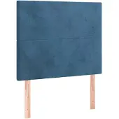 vidaXL Hoofdbord donkerblauw 80x5x118/128 cm fluweel