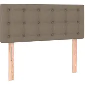 vidaXL Hoofdbord 100x5x78/88 cm stof taupe