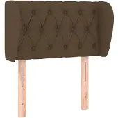 vidaXL Hoofdbord met randen 83x23x78/88 cm stof donkerbruin