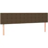 vidaXL Hoofdborden 180x5x78/88 cm stof donkerbruin