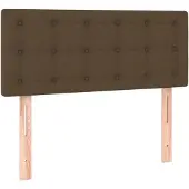 vidaXL Hoofdbord 90x5x78/88 cm stof donkerbruin