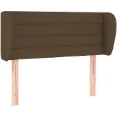 vidaXL Hoofdbord met randen 83x23x78/88 cm stof donkerbruin