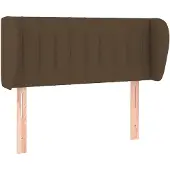 vidaXL Hoofdbord met randen 83x23x78/88 cm stof donkerbruin