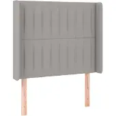 vidaXL Hoofdbord met randen 93x16x118/128 cm stof lichtgrijs