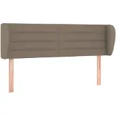 vidaXL Hoofdbord met randen 147x23x78/88 cm stof taupe