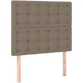 vidaXL Hoofdbord taupe 80x5x118/128 cm Stof