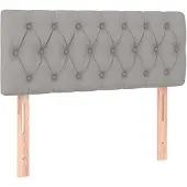 vidaXL Hoofdbord 90x7x78/88 cm stof lichtgrijs