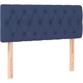 vidaXL Hoofdbord 100x7x78/88 cm stof blauw