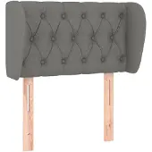 vidaXL Hoofdbord met randen 83x23x78/88 cm stof donkergrijs
