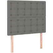 vidaXL Hoofdbord donkergrijs 80x5x118/128 cm Stof