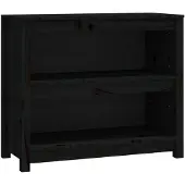 vidaXL Boekenkast 80x35x68 cm massief grenenhout zwart