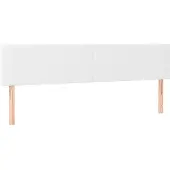 vidaXL Hoofdborden 160x5x78/88 cm kunstleer wit