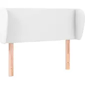 vidaXL Hoofdbord met randen 83x23x78/88 cm kunstleer wit