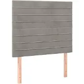 vidaXL Hoofdbord lichtgrijs 80x5x118/128 cm fluweel
