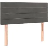 vidaXL Hoofdbord 80x5x78/88 cm fluweel donkergrijs