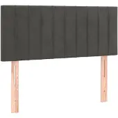 vidaXL Hoofdbord 80x5x78/88 cm fluweel donkergrijs
