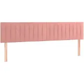vidaXL Hoofdborden 180x5x78/88 cm fluweel roze