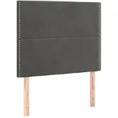 vidaXL Hoofdbord donkergrijs 100x5x118/128 cm Fluweel